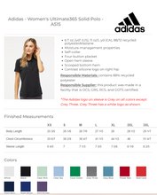 Cargar imagen en el visor de la galería, Women's Adidas Ultimate Solid Polo
