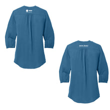 Load image into Gallery viewer, Women's 3/4 Sleeve Crepe Tunic Blouse