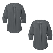 Load image into Gallery viewer, Women's 3/4 Sleeve Crepe Tunic Blouse