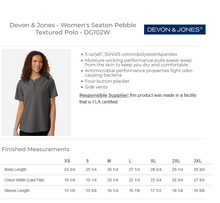 Load image into Gallery viewer, Women's Devon & Jones Seaton Pebble Textured Polo