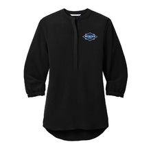 Load image into Gallery viewer, Women's 3/4 Sleeve Crepe Tunic Blouse