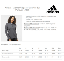 Load image into Gallery viewer, Women's Adidas Spacer 1/4 Zip Pullover
