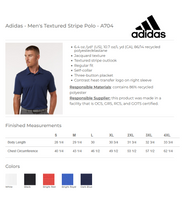 Cargar imagen en el visor de la galería, Men's Adidas Textured Stripe Polo
