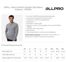 Cargar imagen en el visor de la galería, Men's All Pro Stretch 1/4 Zip Pullover
